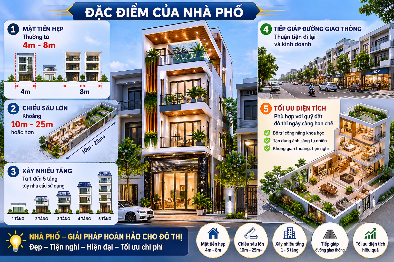 Đặc điểm của nhà phố