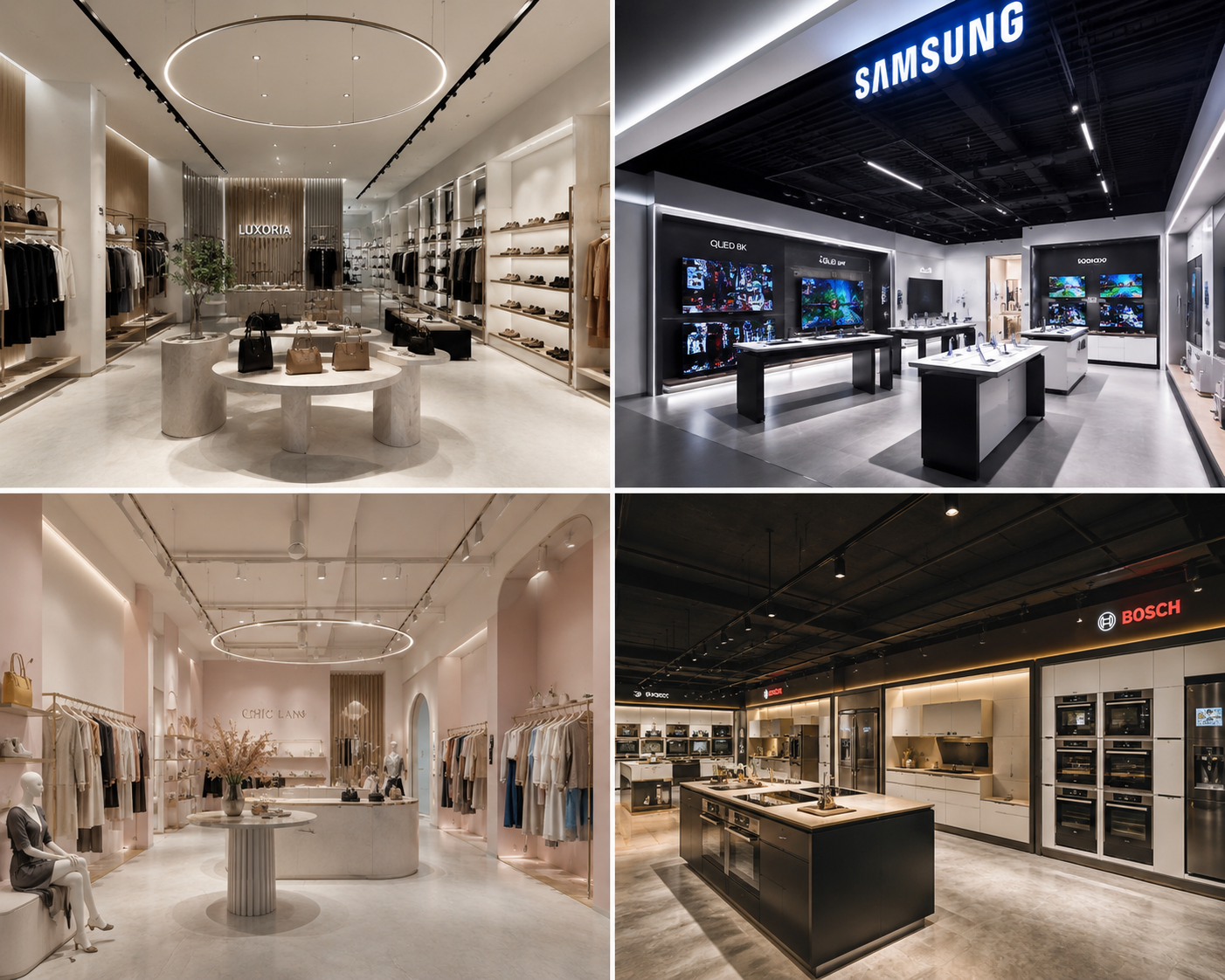 Mẫu thiết kế showroom chuyên nghiệp hiện đại 