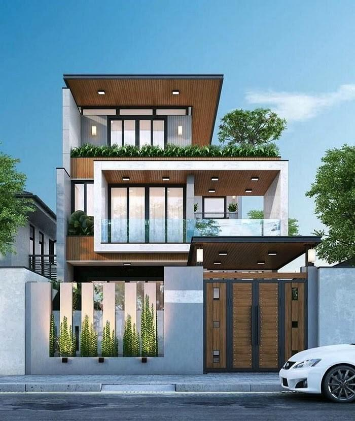 Mẫu thiết kế nhà phố hiện đại 2 tầng tại Đắk Nông