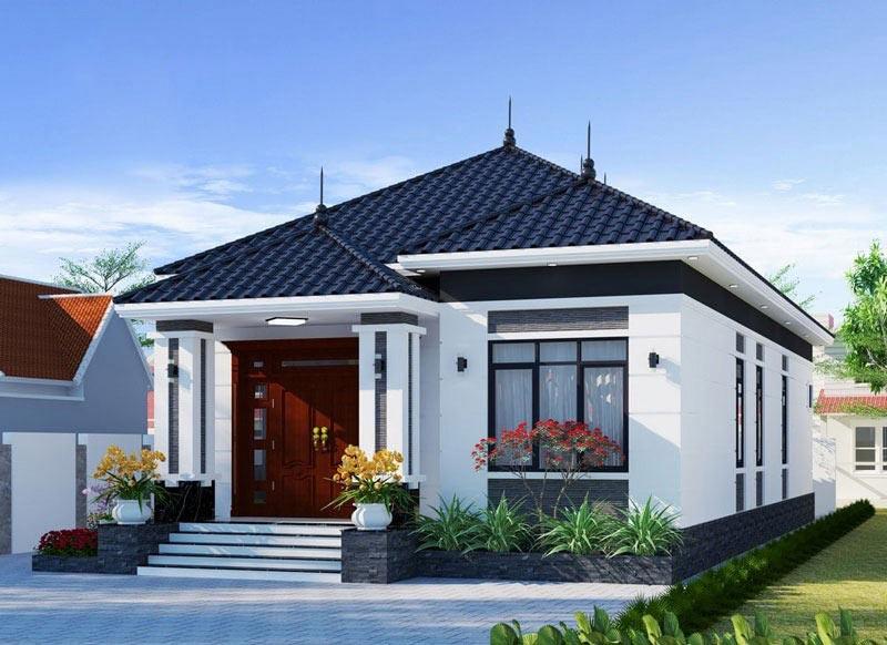 Nhà vườn mái Nhật 1 tầng