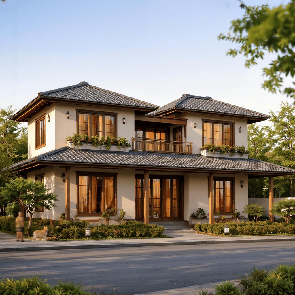 Thiết kế thi công nhà vườn mái Nhật tại Đắk Nông