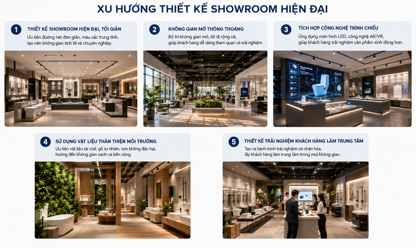 Xu hướng thiết kế showroom hiện đại 
