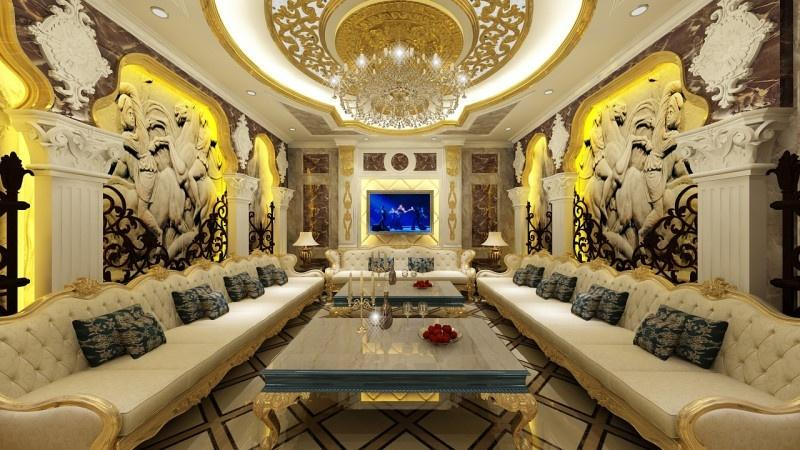 Phòng Karaoke Gia Đình Phong Cách Lounge Sang Trọng
