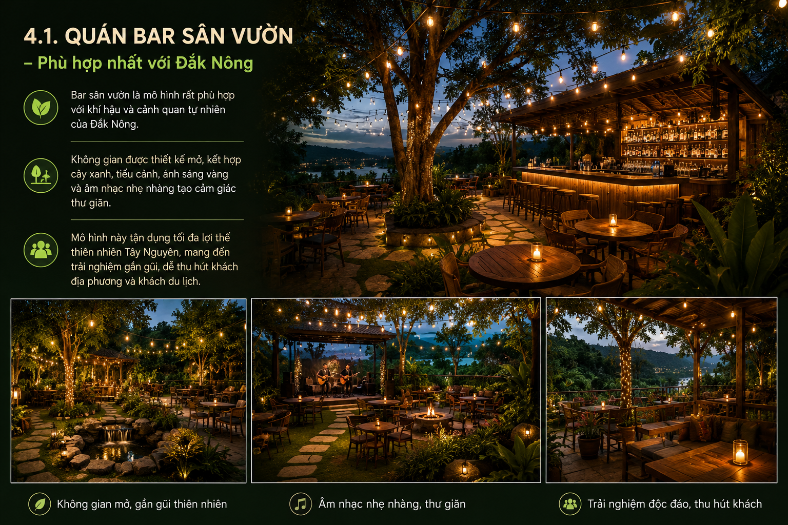 Mẫu thiết kế quán bar sân vườn 