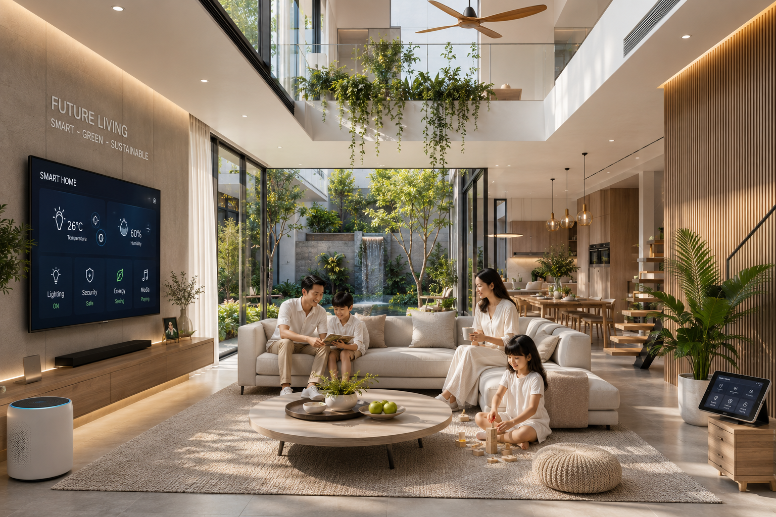 Không gian sống tương lai trong thiết kế nhà mẫu 2026