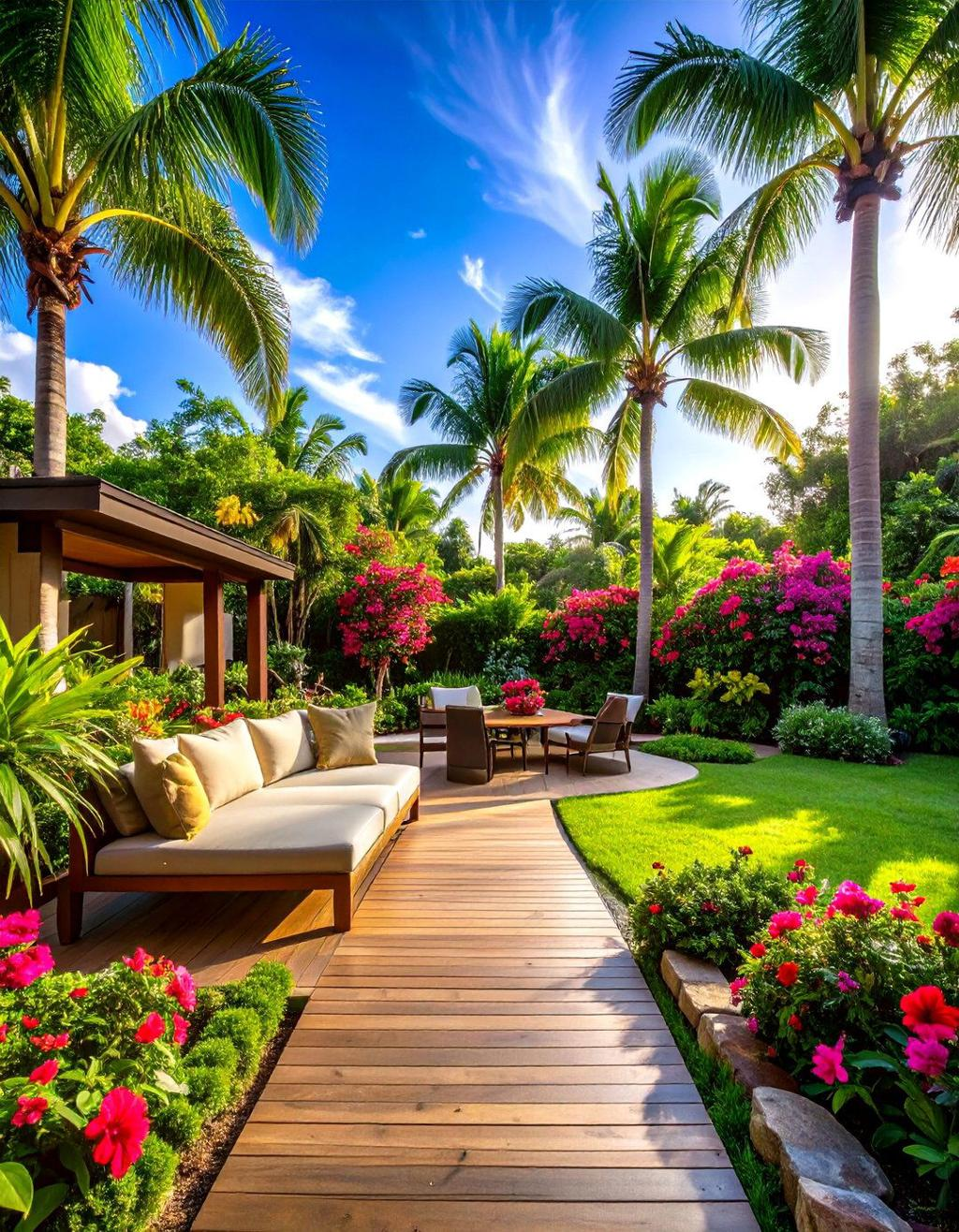 sân vườn Tropical