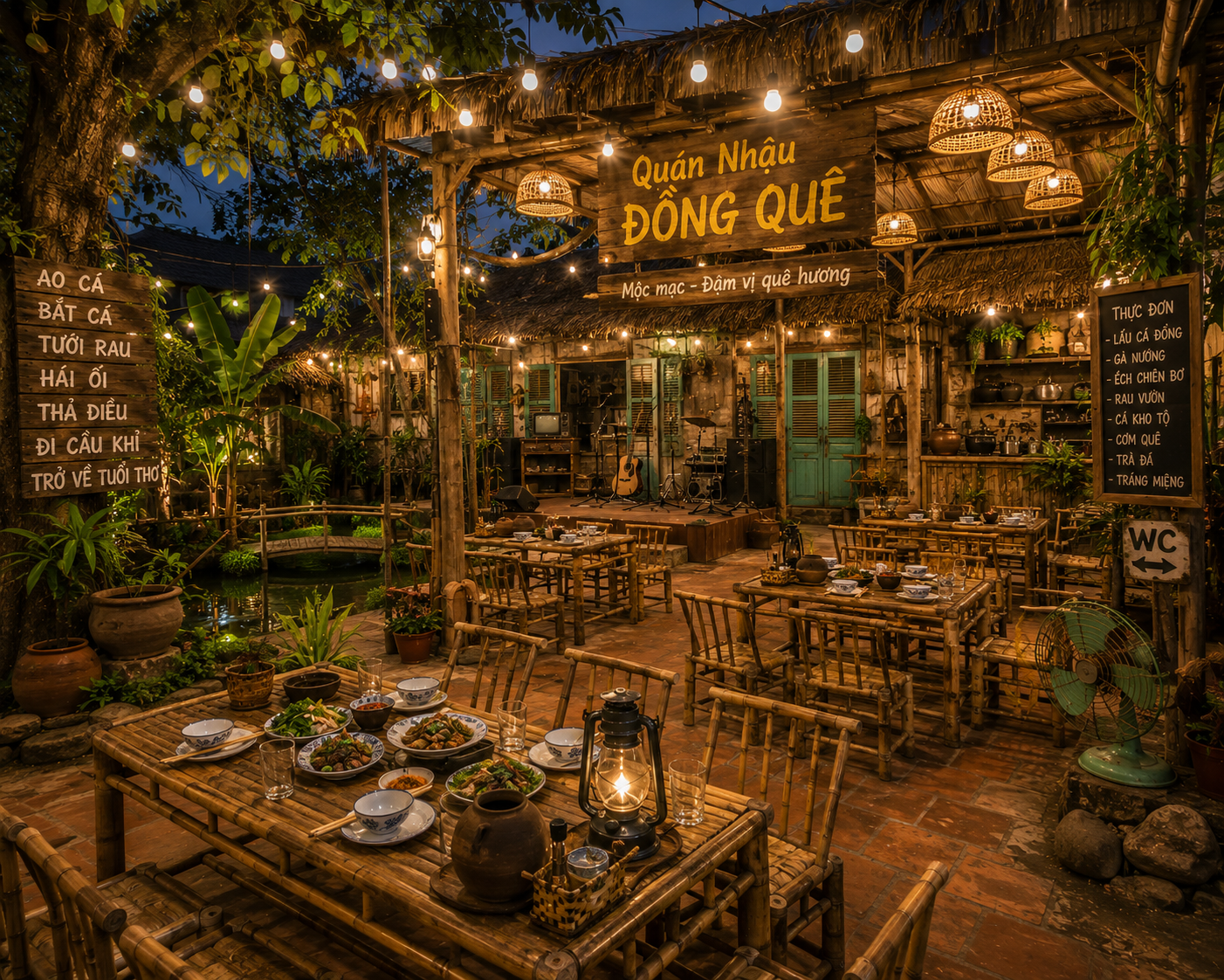 phong cách đồng quê mộc mạc 