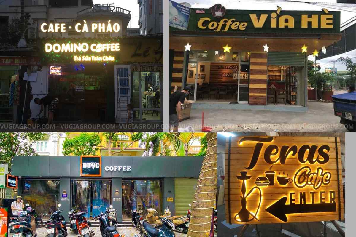 Thiết kế thi công bảng hiệu quán cafe